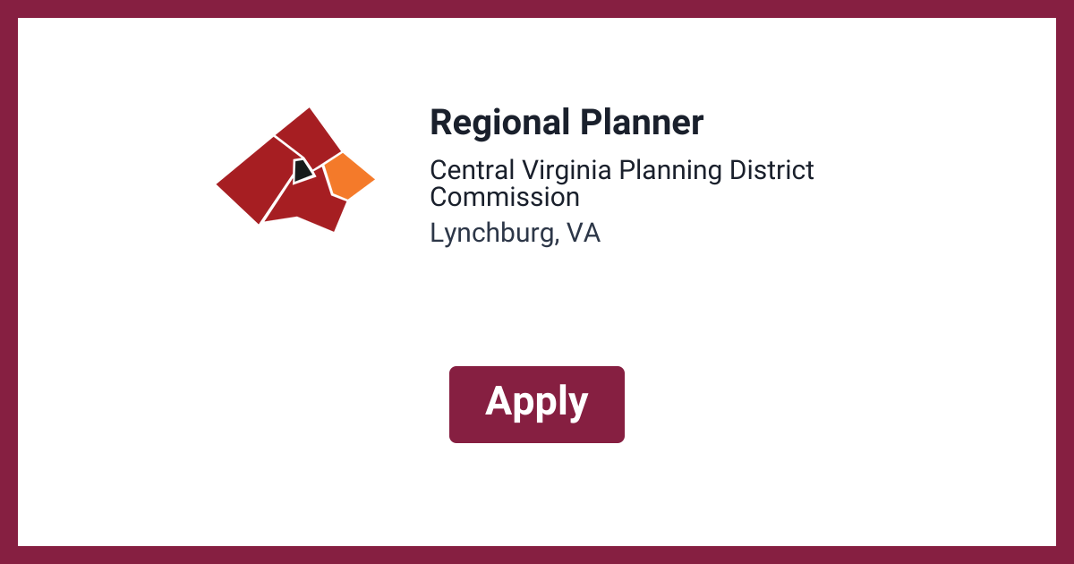 Regional Planner at Central Virginia Planning District Commission